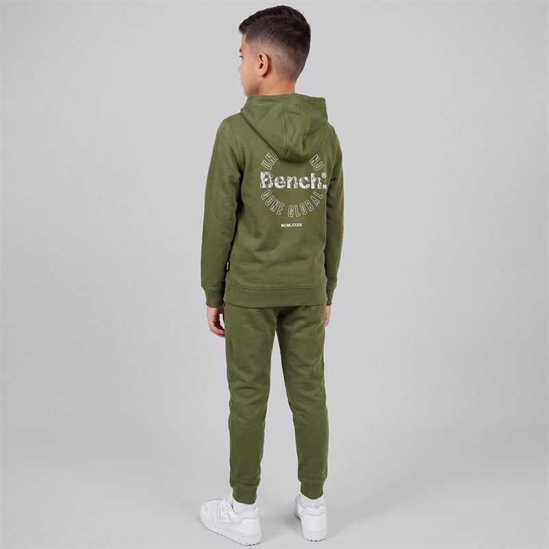 Boys Bramcat Hoodie And Joggers Tracksuit Dark Olive - Image 3
