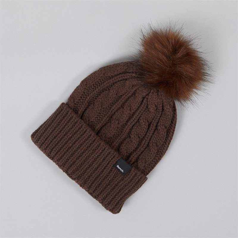 Bench Womens Cable Knit Hat Coffee