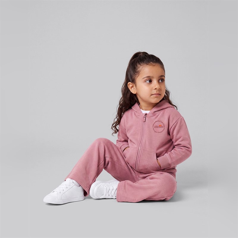 Girls Ambra Logo Tracksuit Pink - Image 4