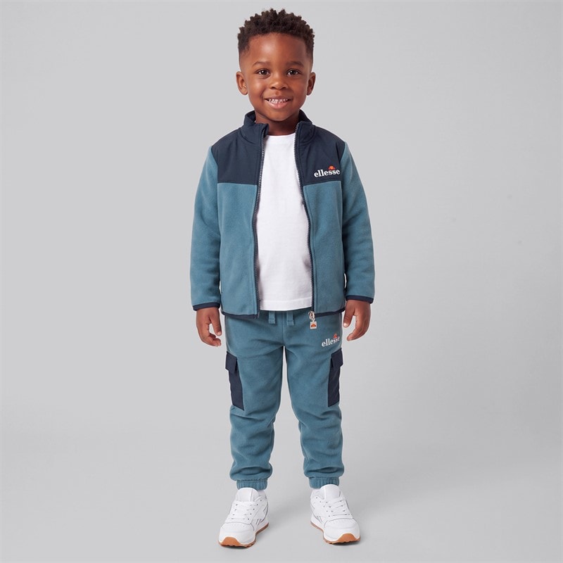 Boys Caden Polafleece Sweatshirt And Joggers Blue - Image 1