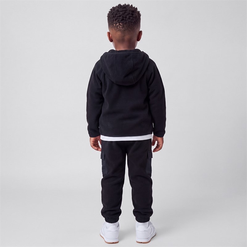 Boys Dylan Polafleece Hoodie And Joggers Set Black - Image 2