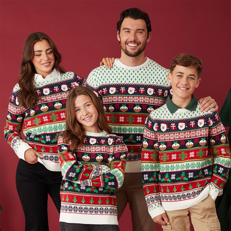 Fluid Womens Jacquard Christmas Jumper Multi