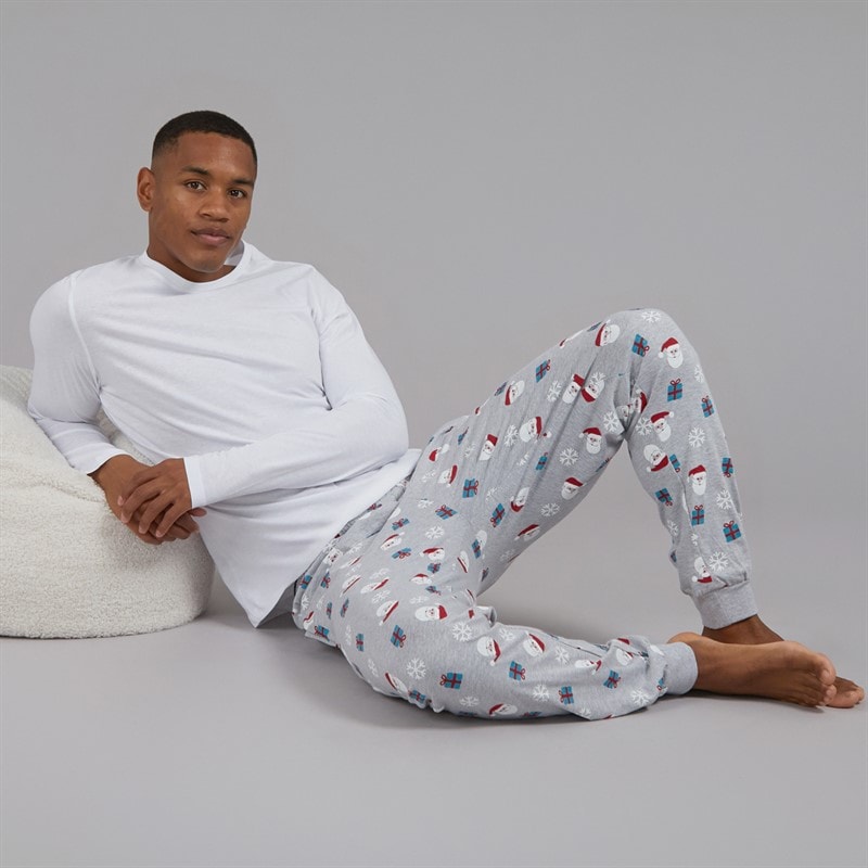 Mens Christmas Two Pack Lounge Joggers Multi - Image 4