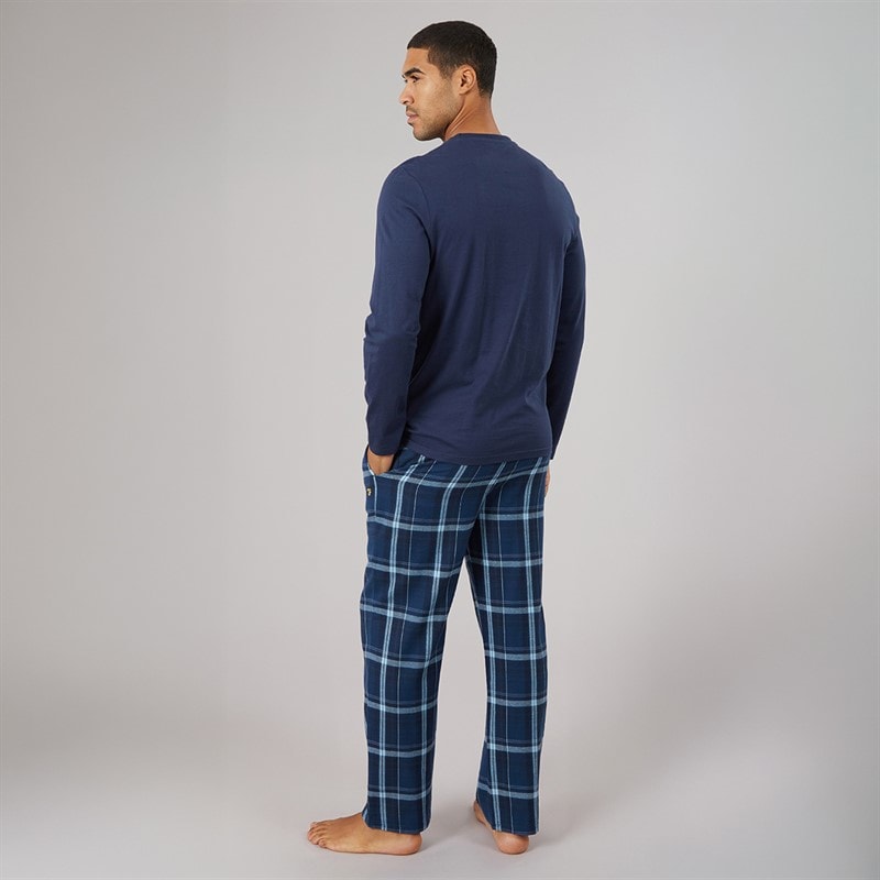 Mens Steeni Lounge Set Navy/Navy Check - Image 2