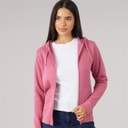 Womens Zip-Through Hoodie Rose Wine