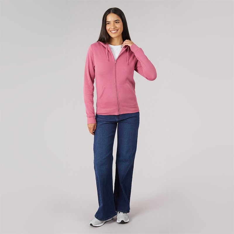 Womens Zip-Through Hoodie Rose Wine - Image 4