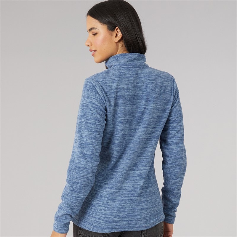Womens 1/4 Zip Microfleece Top Blue - Image 2