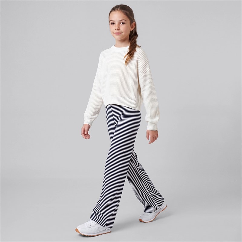 Girls Soft Touch Stripe Lounge Trousers Multi - Image 3