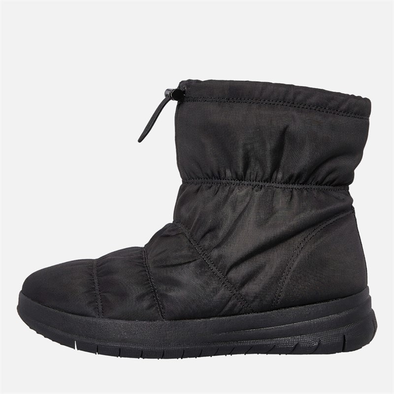 FitFlop Womens Flowease Nylon Winter Boots Black