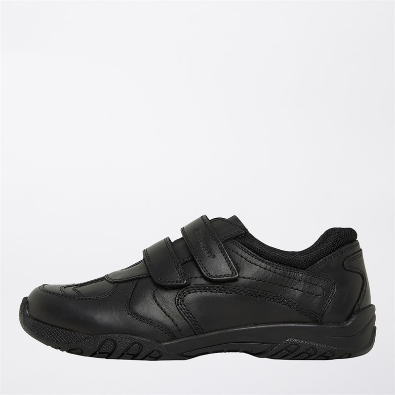 Hush Puppies Junior Boys Jezza 2 Leather School Shoes Black