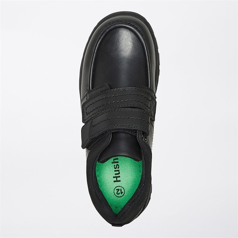 Boys Toronto Double Strap School Shoes Black - Image 4