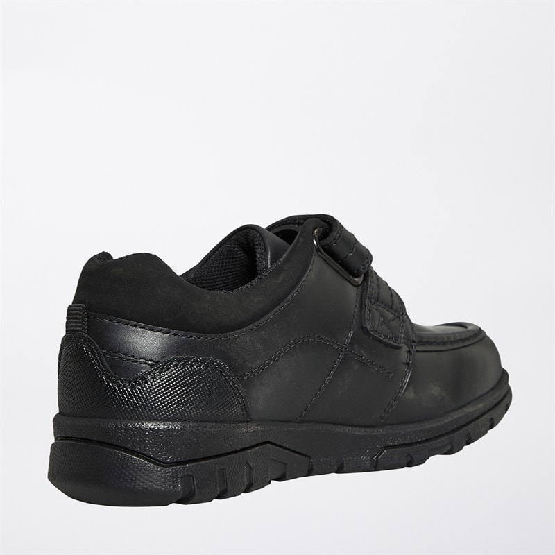 Boys Toronto Double Strap School Shoes Black - Image 5