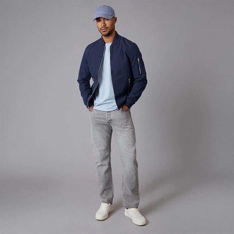 Mens Mash Bomber Jacket Navy Blazer - Image 3