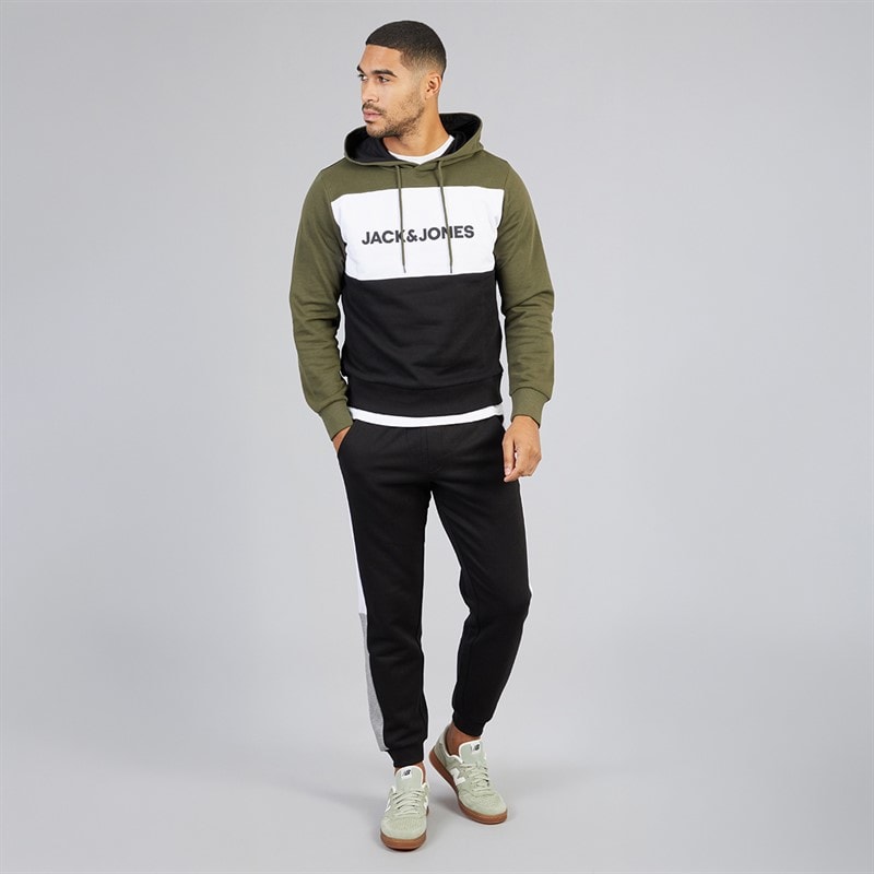 Mens Logo Blocking Hoodie Forest Night - Image 3