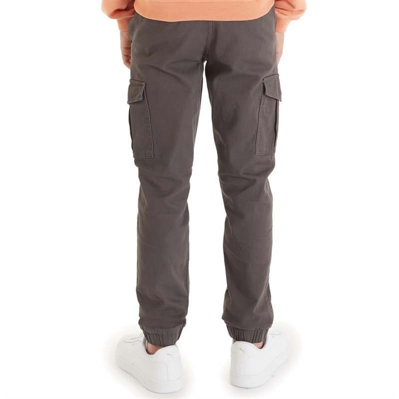 Boys Marco Dean Cuffed Cargo Pants Asphalt - Image 2