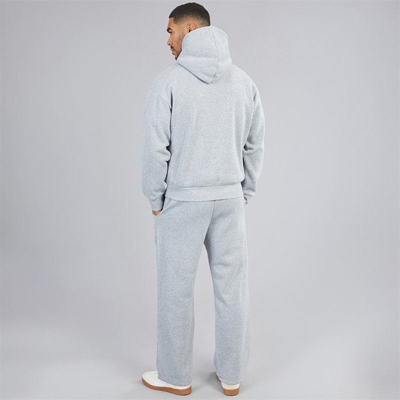 Mens Oversized Tracksuit Light Grey Marl - Image 2