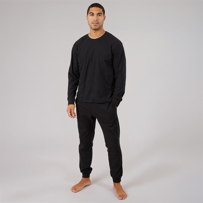 JACK & JONES Mens Solid Lounge Set Black