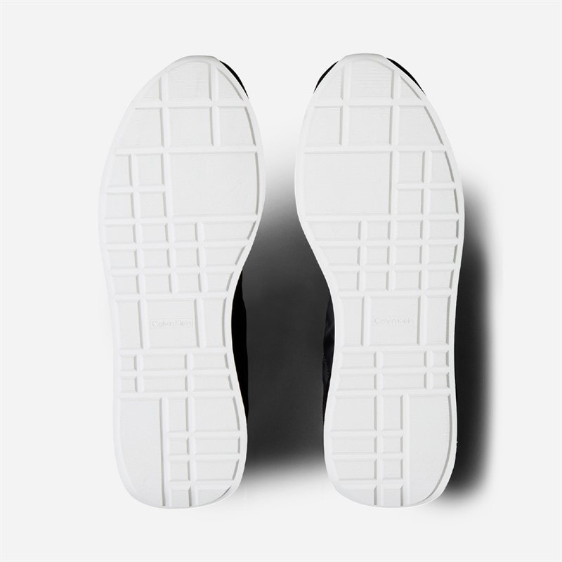 Mens Chunky Cupsole Trainers Bright White/Black - Image 2