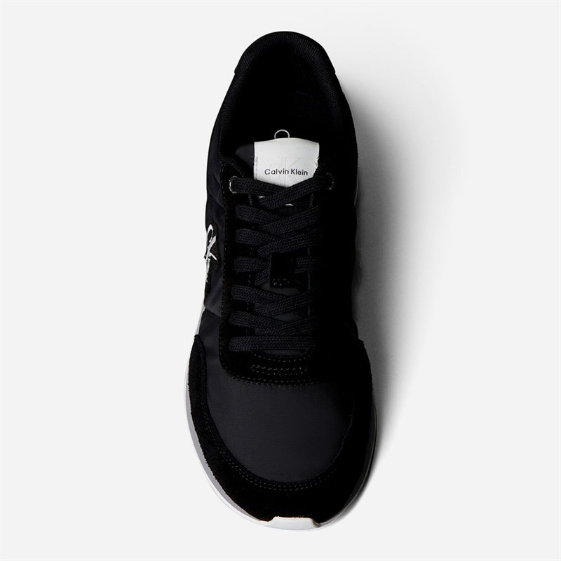 Mens Chunky Cupsole Trainers Bright White/Black - Image 4