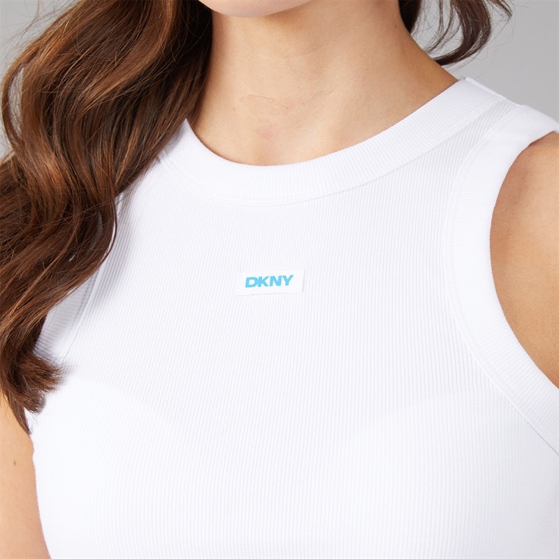 Womens Tank Top Pyjama Set Aqua Print - Image 3