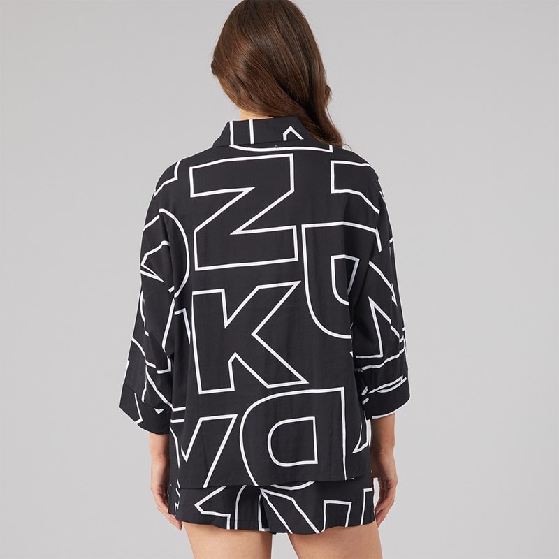 Womens Boxer Pyjama Set Black Novelty - Image 2