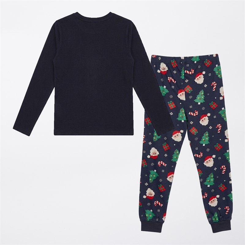 Boys Digital Pyjama Set Navy - Image 2