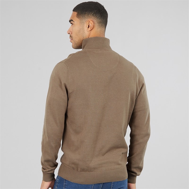 Mens Pretender 1/4 Zip Jumper Hard Nut - Image 2
