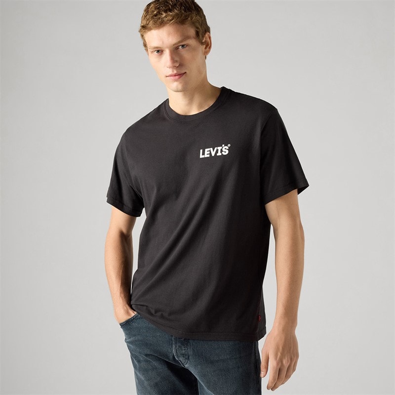 Mens Relaxed Fit T-Shirt Caviar - Image 4