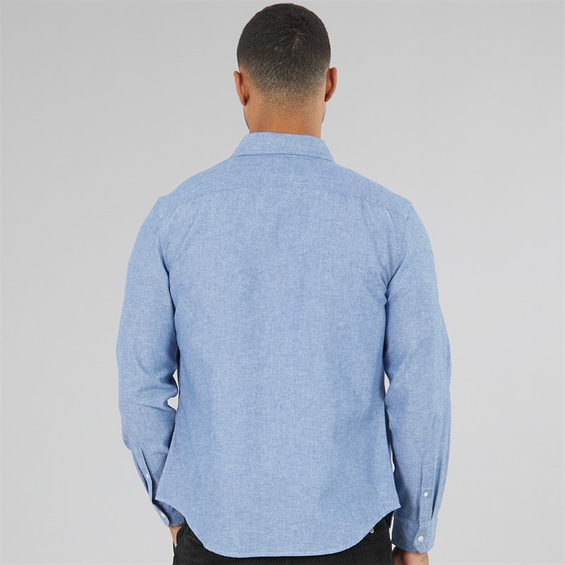 Mens Slim Fit Shirt Navy Peony - Image 2