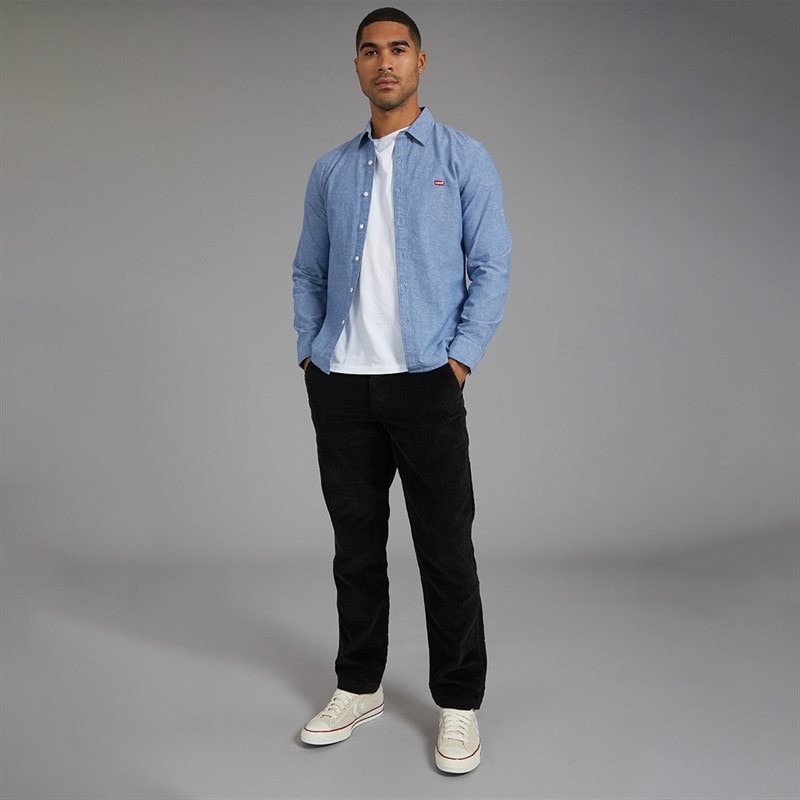 Mens Slim Fit Shirt Navy Peony - Image 4