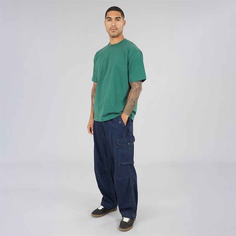 Mens Baggy Field Cargo Trousers Ink Smudge - Image 4