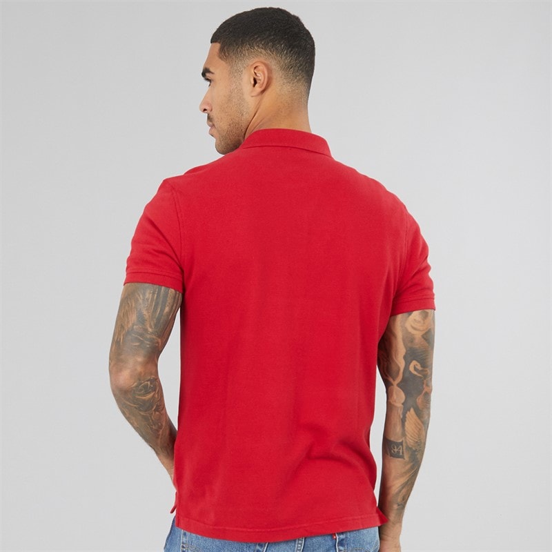 Mens HM Classic Polo Shirt Crimson - Image 2