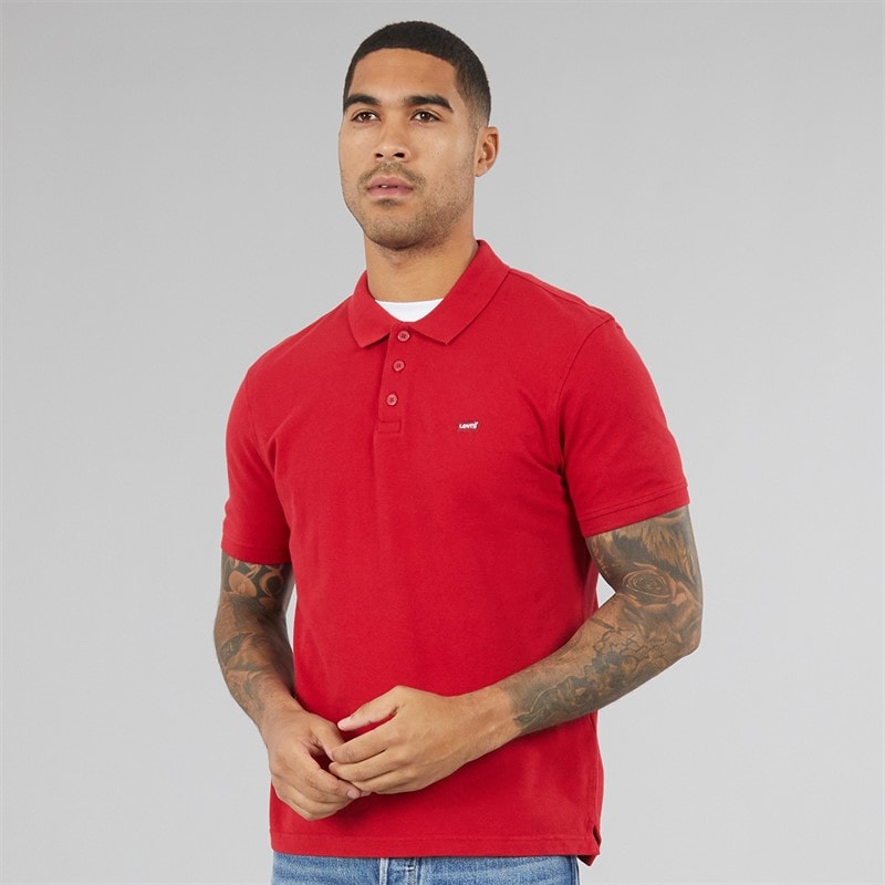Mens HM Classic Polo Shirt Crimson - Image 3
