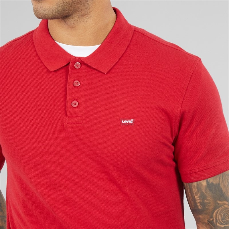 Mens HM Classic Polo Shirt Crimson - Image 4