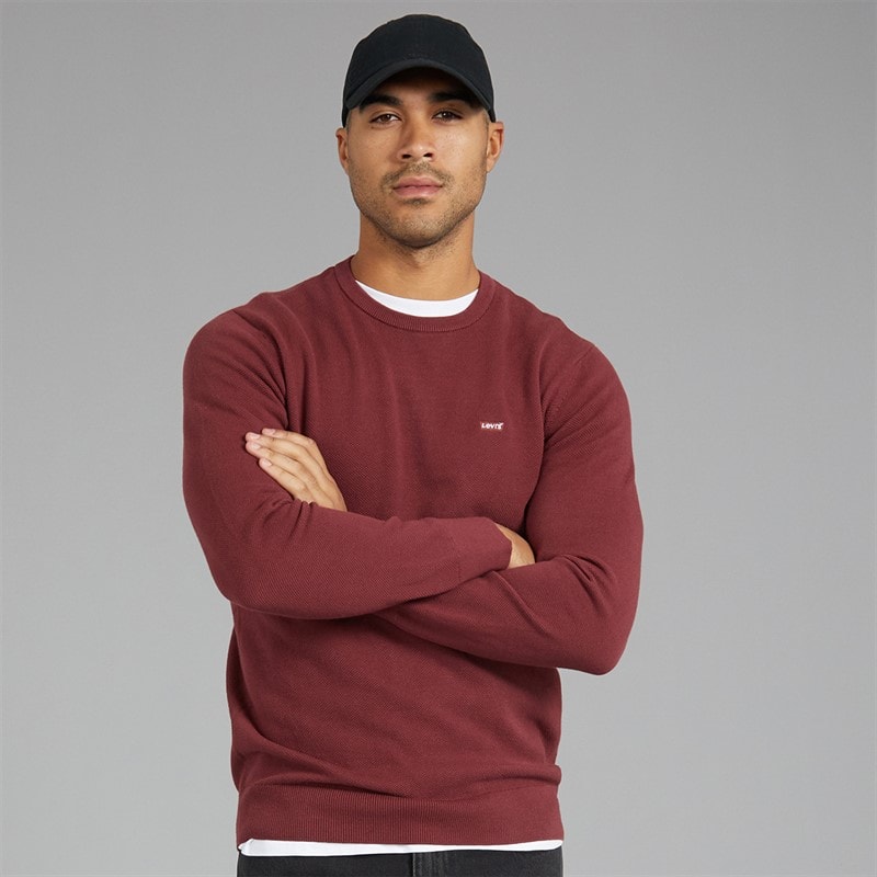 Levi's Mens Lightweight Jumper Oxblood Red