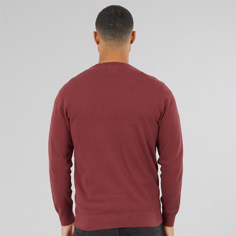 Mens Lightweight Jumper Oxblood Red - Image 2