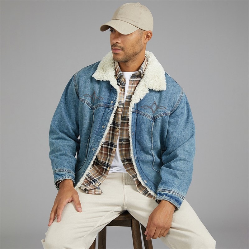 Levi's Mens Western Sherpa Jacket Open Sail Trucker