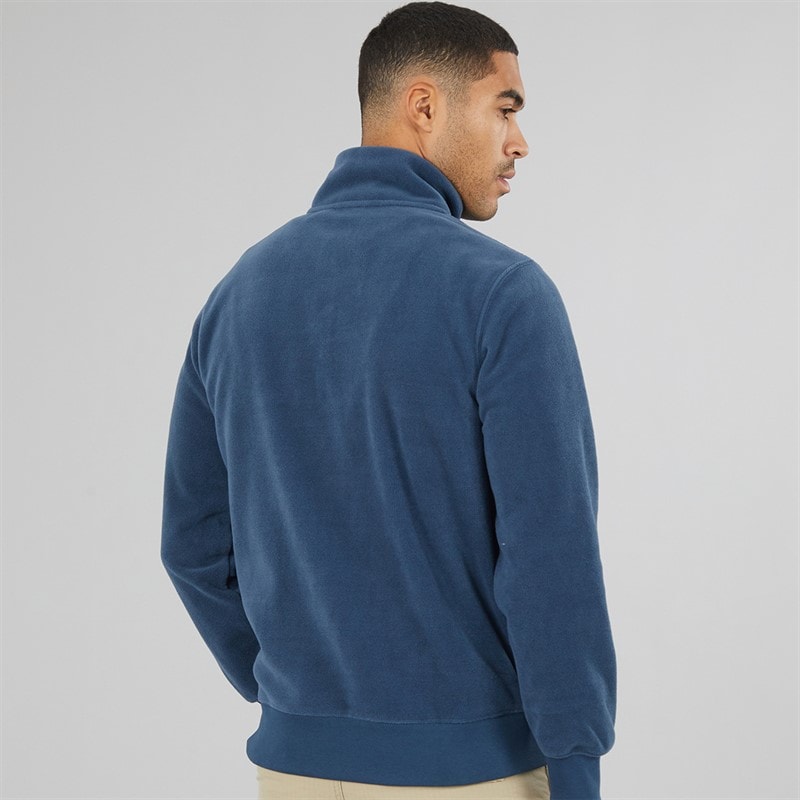 Mens Original 1/4 Zip Fleece Dress Blues - Image 2