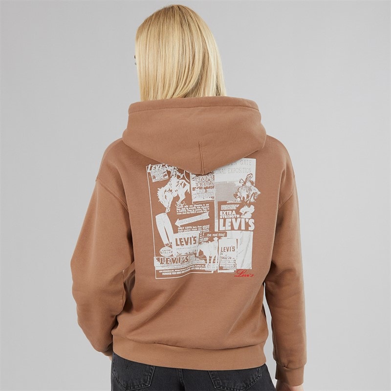 Womens Salinas Hoodie Lsezine Cowboy Grid Pine Bark - Image 3