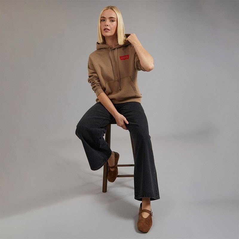 Womens Salinas Hoodie Lsezine Cowboy Grid Pine Bark - Image 4