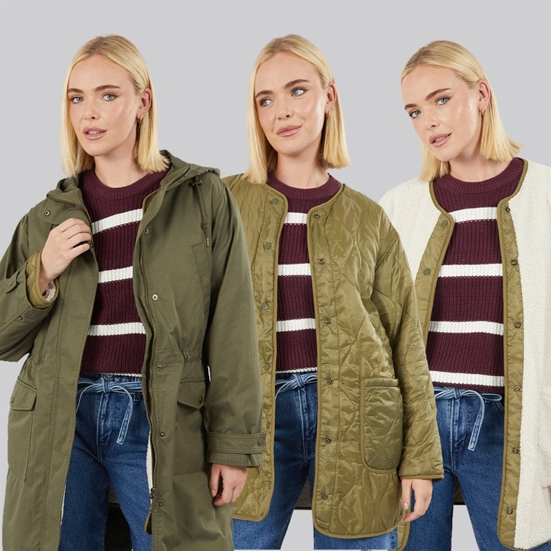 Levi's Womens Crawford 3-In-1 Jacket Olive Night