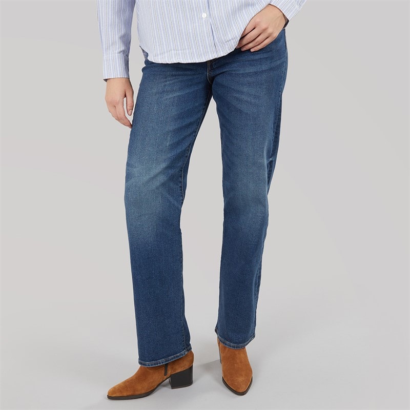 Womens Ribcage Straight Leg Ankle Jeans Dial Up The Music - Image 3