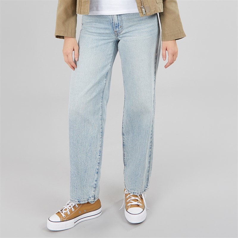 Womens Baggy Dad Jeans Fan Flare - Image 3