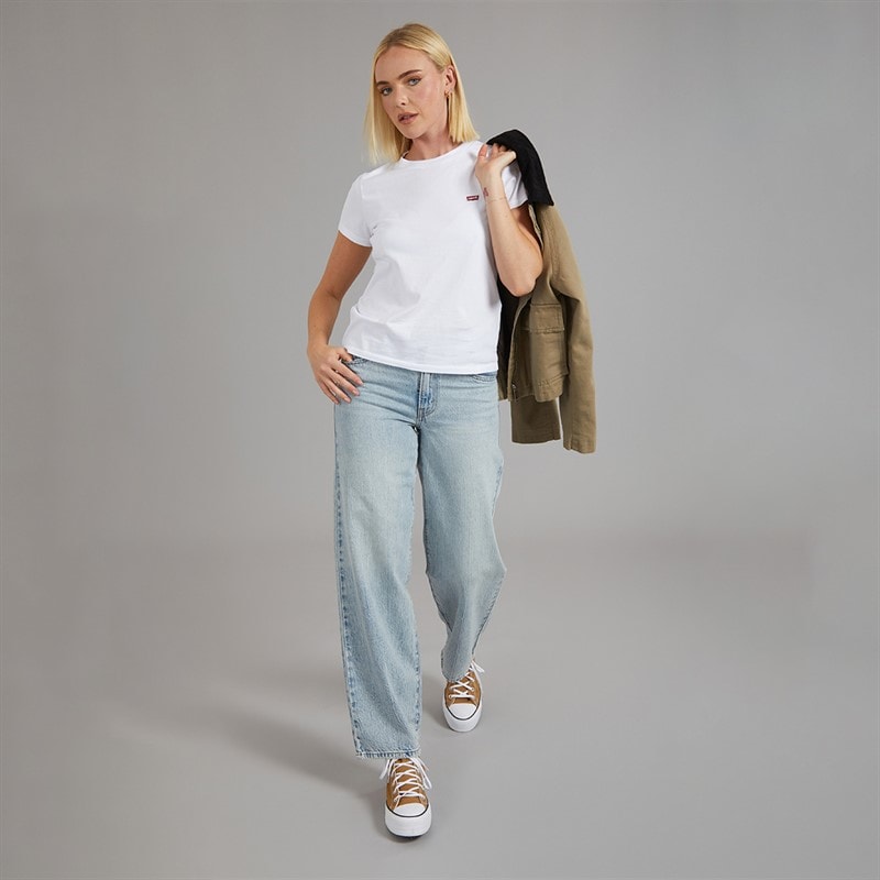 Womens Baggy Dad Jeans Fan Flare - Image 4