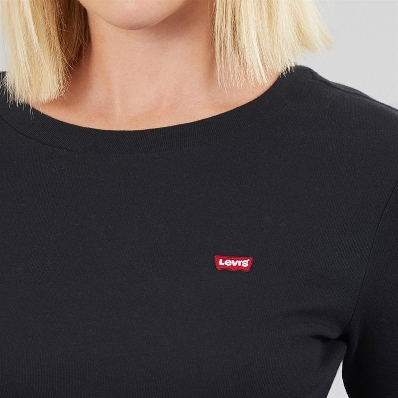 Womens Essential Long Sleeve T-Shirt Caviar - Image 5
