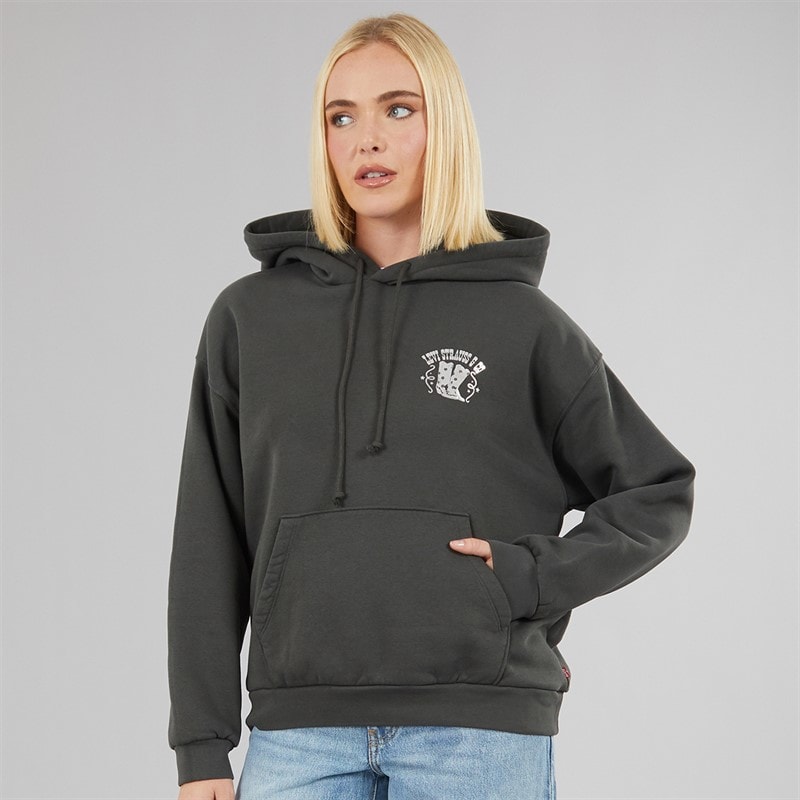 Levi's Womens Salinas Hoodie Lseshine Poster Daisy Boots Pirate Black