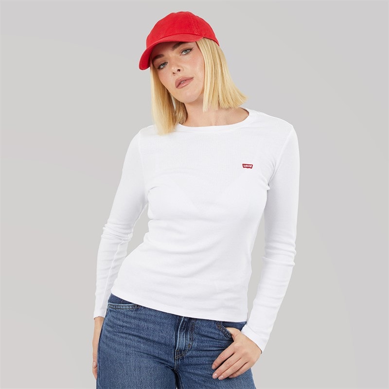 Levi's Womens Essential Long Sleeve T-Shirt White