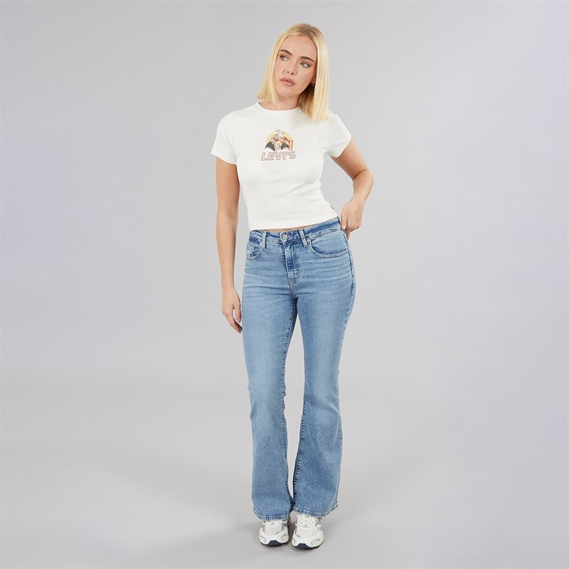 Womens 726 Flared Jeans Blue Wave Light - Image 4
