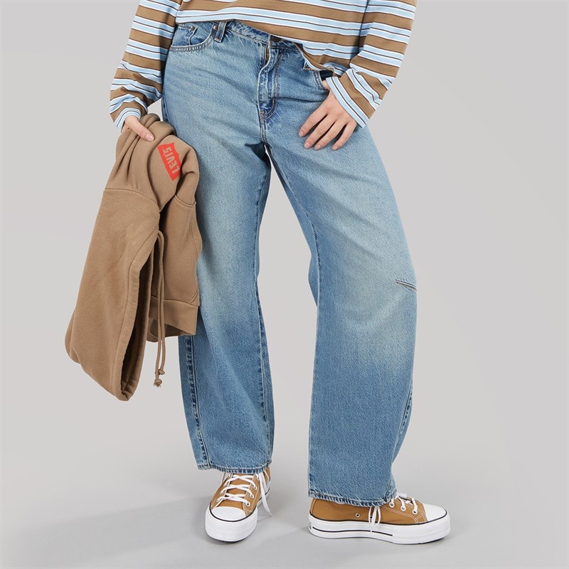 Levi's Womens Baggy Dad Barrel Fit Jeans Easy Days Barrel
