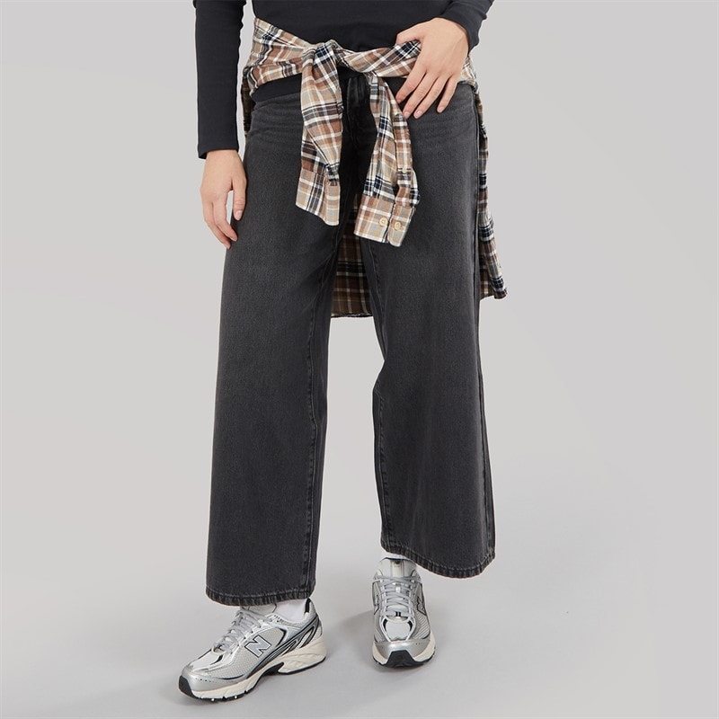 Levi's Womens 94 Baggy Wide Leg Jeans Wandering Spirit Clean